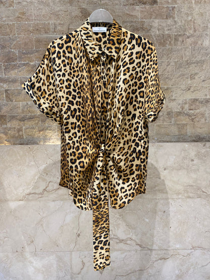 LS2615007/4007 Animal Print Top and Pants قميص وبنطال بنقشة حيوانات - Brown Loft