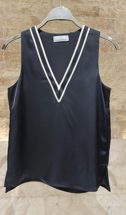 أعلى ساتان بلا أكمام LS2615056