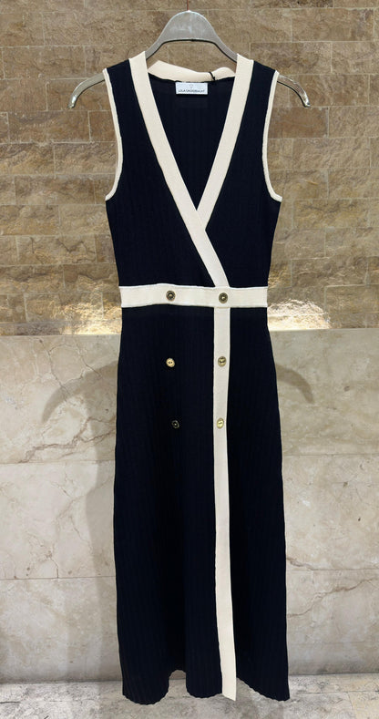 LS2616160 Sleeveless Dress فستان بدون أكمام - Brown Loft