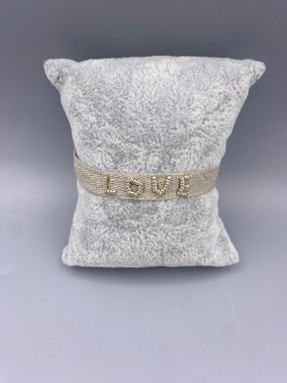 LOVE B-HI-G/S Cotton Yarn Bracelet - Brown Loft
