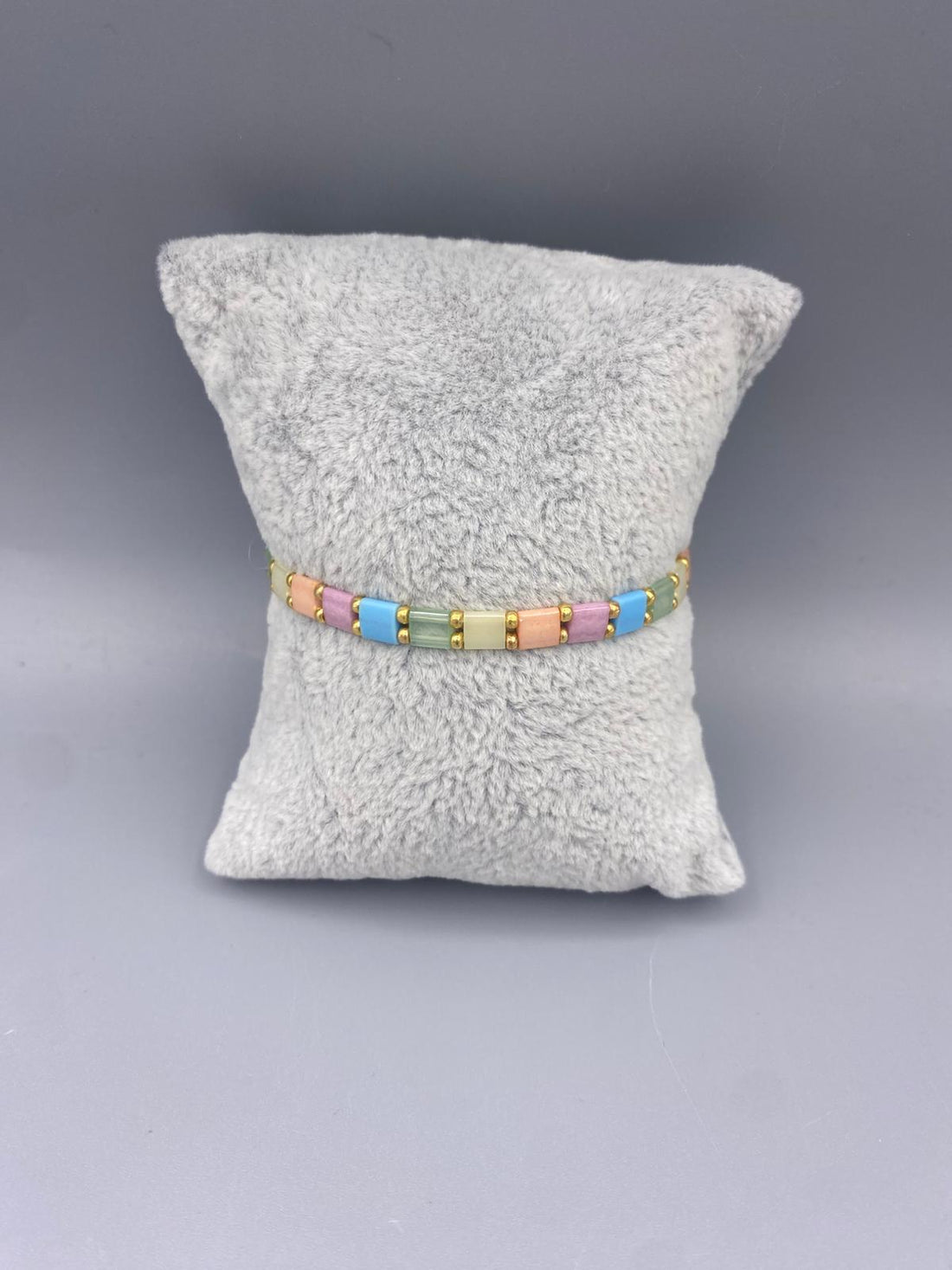 Lukis B-11281 Braided Bracelet with Tila Beads - Brown Loft