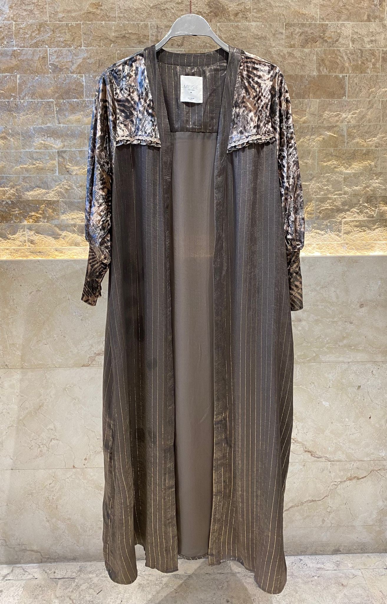 Satin B-Materia Kaftan - Brown Loft