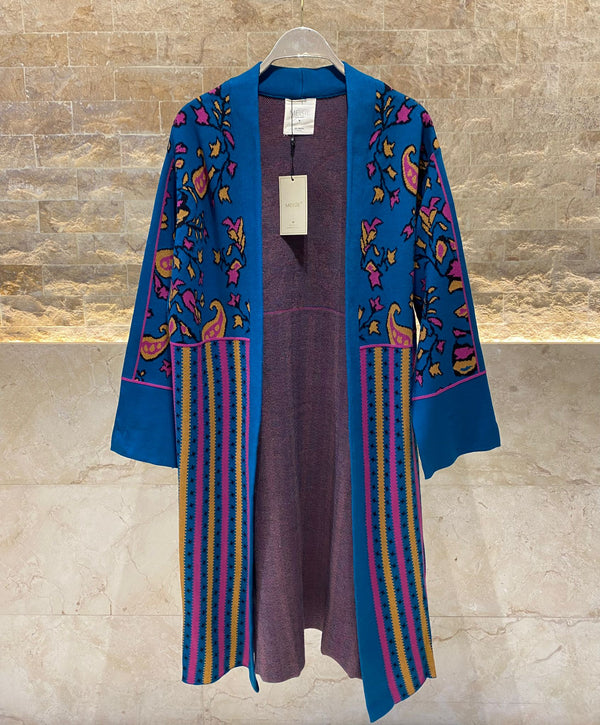 M90K11 Printed Knitted Kaftan قفطان محبوك مطبوع