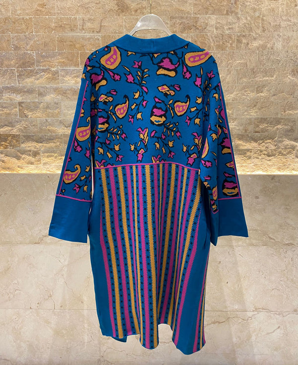 M90K11 Printed Knitted Kaftan قفطان محبوك مطبوع