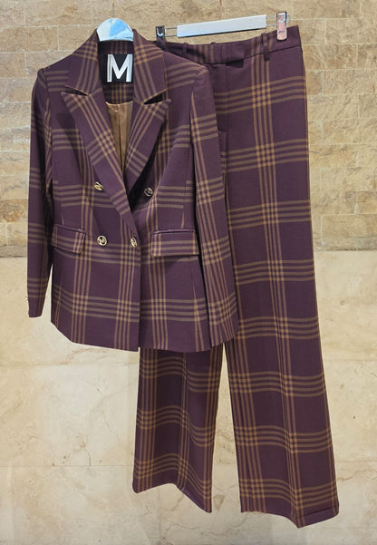 MF2602016/4012 Checked Plaid Jacket and Pant Sets