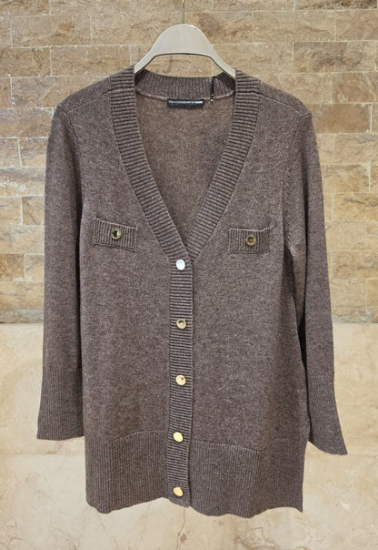 MF2611024 Wool Blend Melange Cardigan