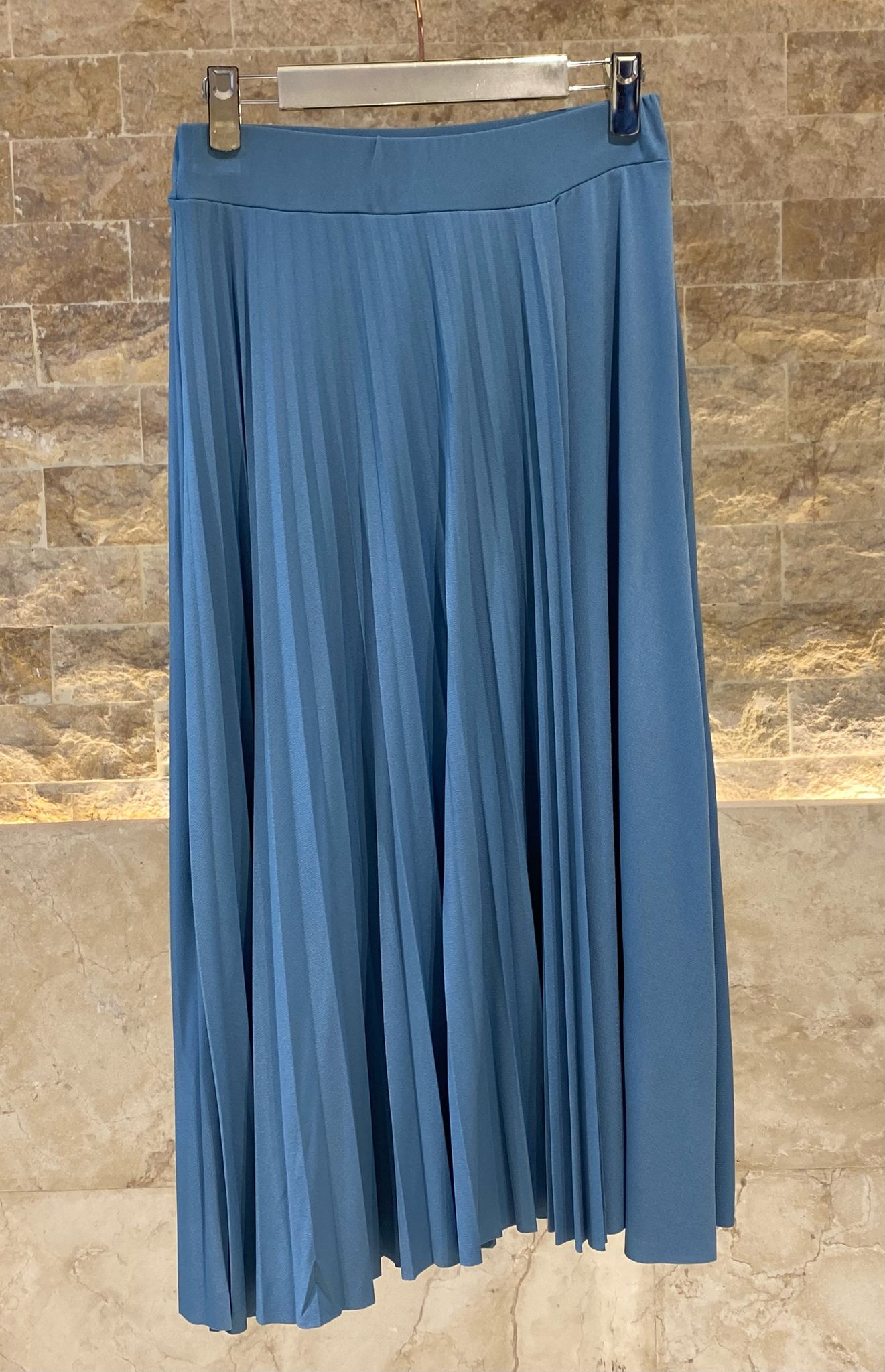 MF53075 Overlap Pleated Skirt - Brown Loft