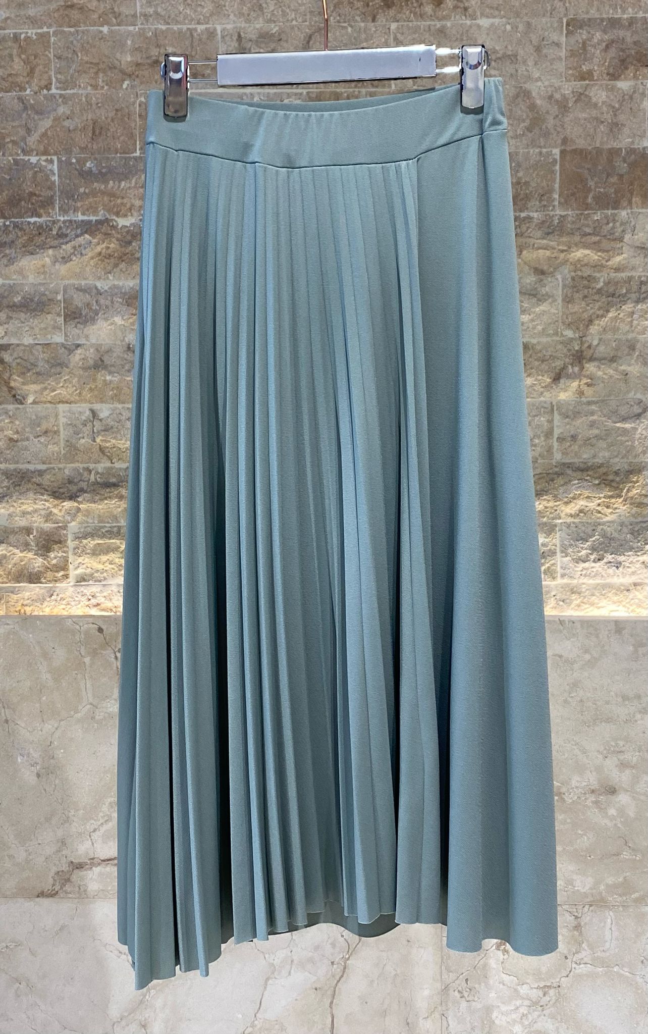 MF53075 Overlap Pleated Skirt - Brown Loft
