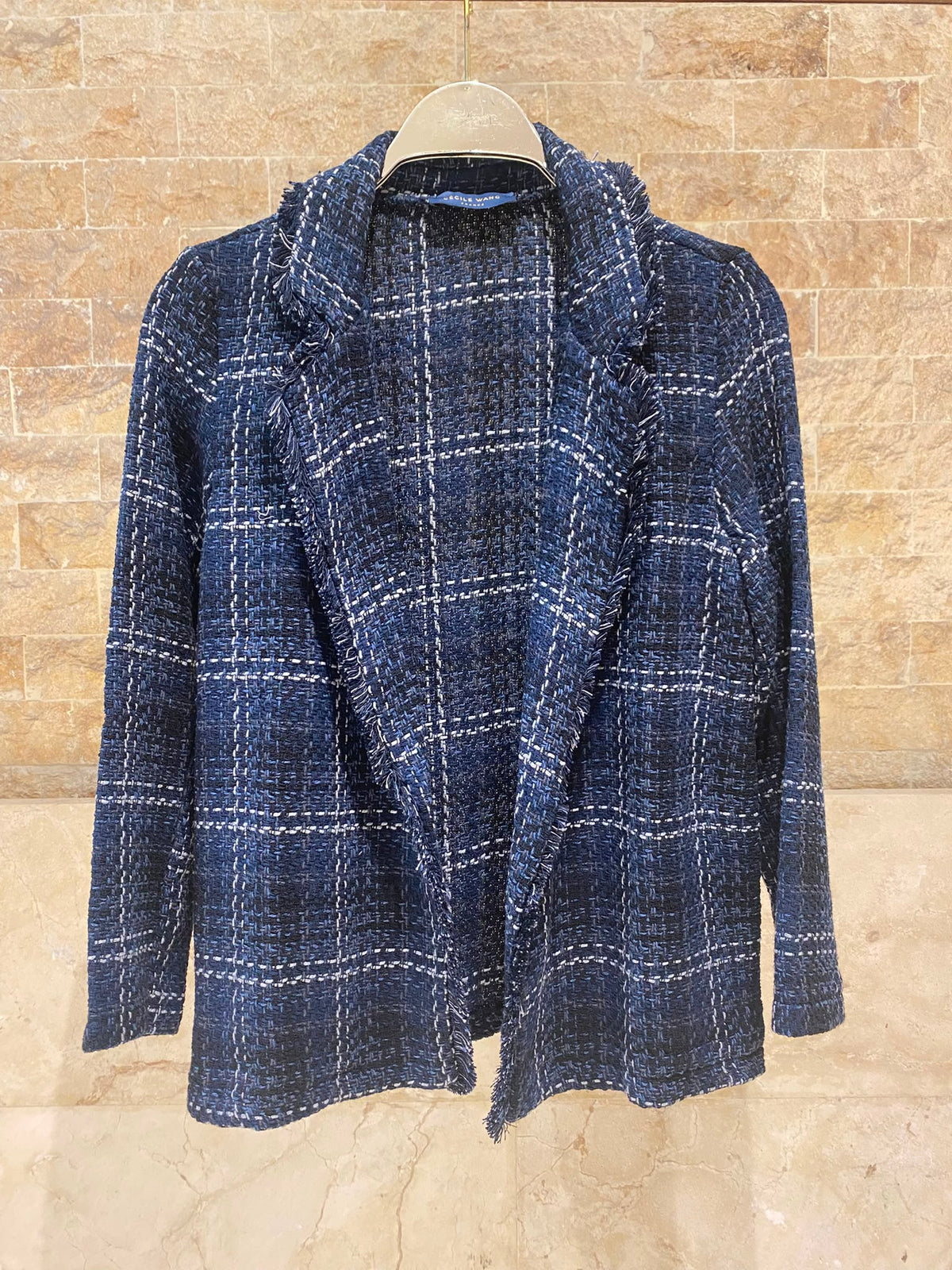 MF55008-2  Plaid Tweed Jacket