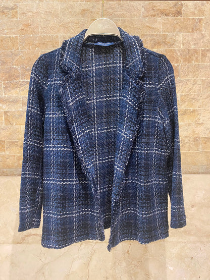 MF55008-2  Plaid Tweed Jacket