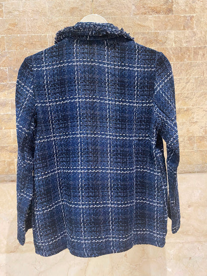 MF55008-2  Plaid Tweed Jacket