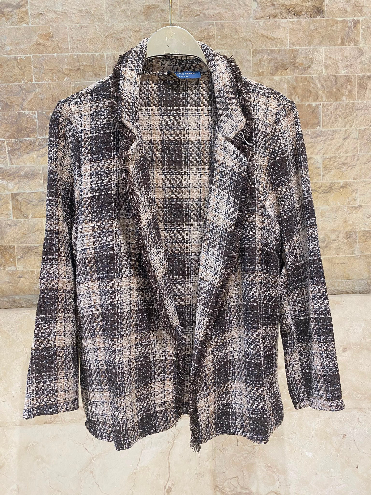 MF55008-2  Plaid Tweed Jacket