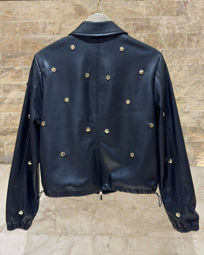 MS2602023 Faux Leather Jacket