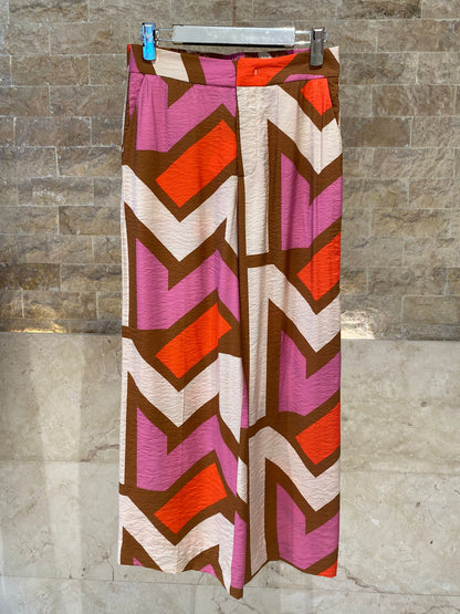 MS2615039 Long Back Shirt and Culotes Pants - Brown Loft