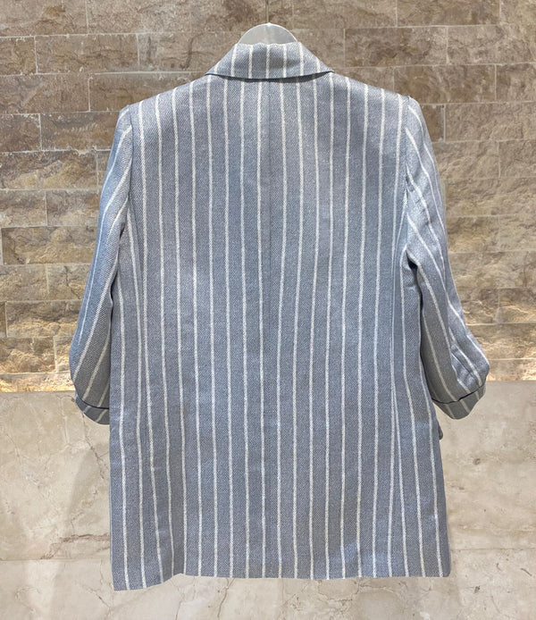 Nancy Pinstripe Open Jacket سترة مفتوحة مخططة