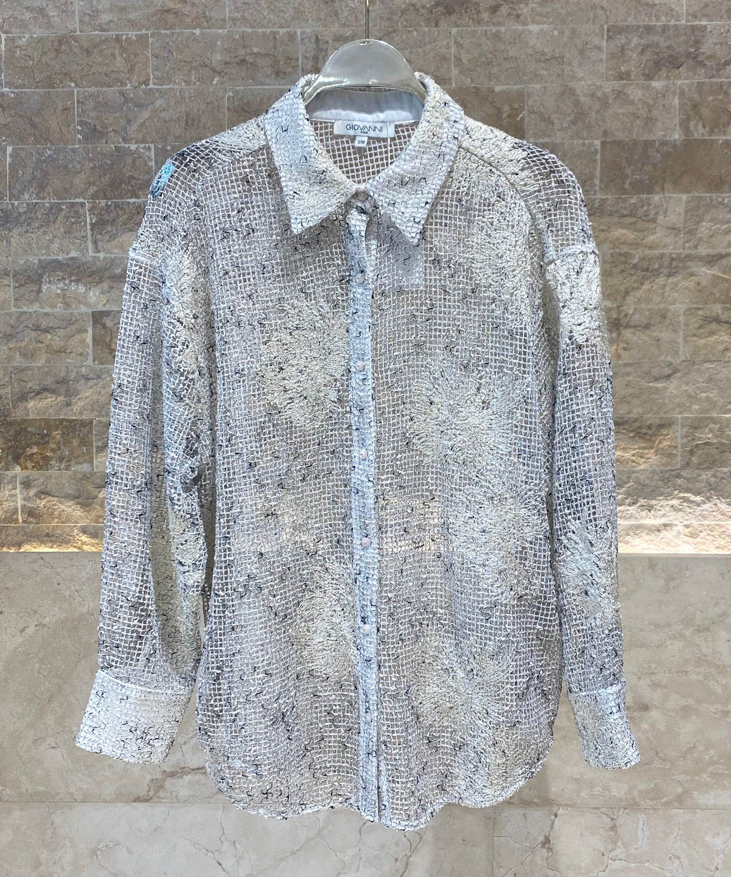 Norma Sheer Mesh Shirt قميص شبكي شفاف - Brown Loft