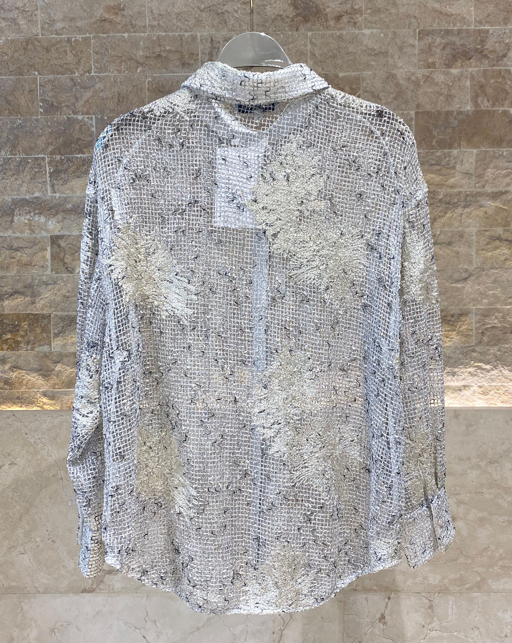 Norma Sheer Mesh Shirt قميص شبكي شفاف - Brown Loft