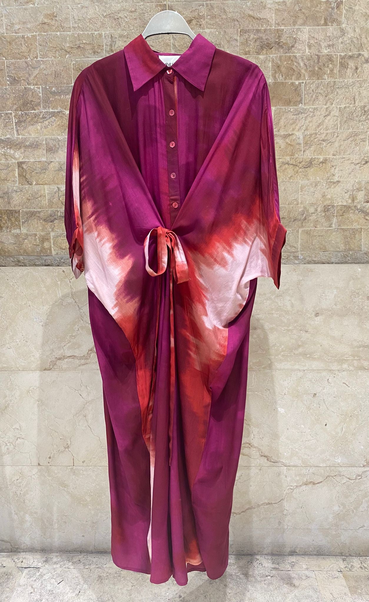 Nubiana Tie Dye Kaftan Dress فستان قفطان مصبوغ بربطة العنق