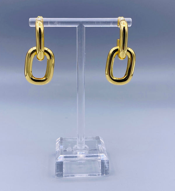 Oval Link Earrings أقراط الارتباط البيضاوي