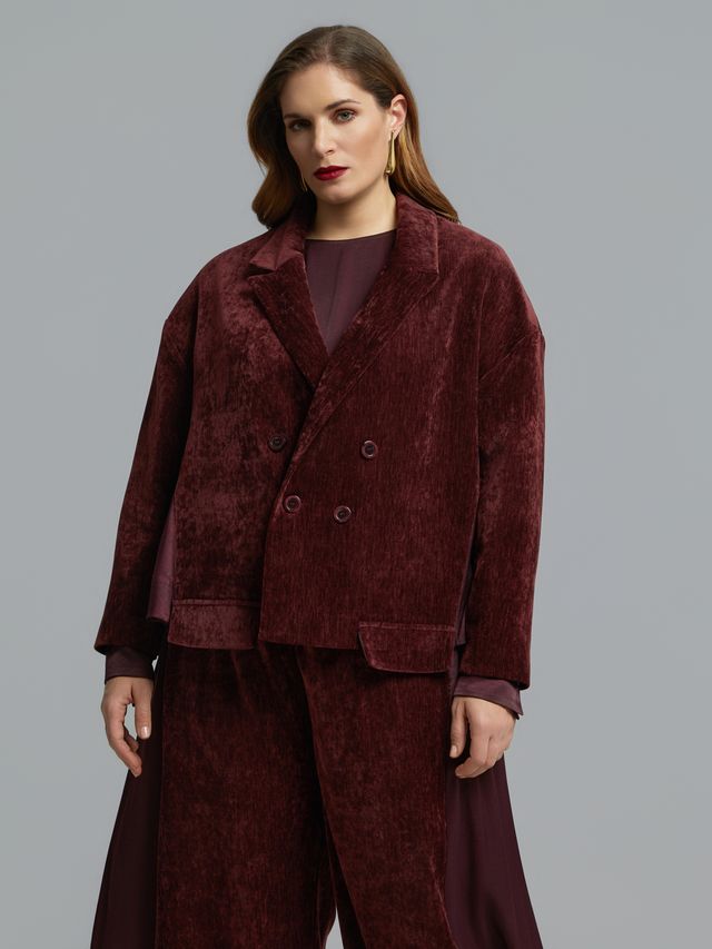 Velvet Blazer &amp; Wide-Leg Pants Set 8601.4012/2025