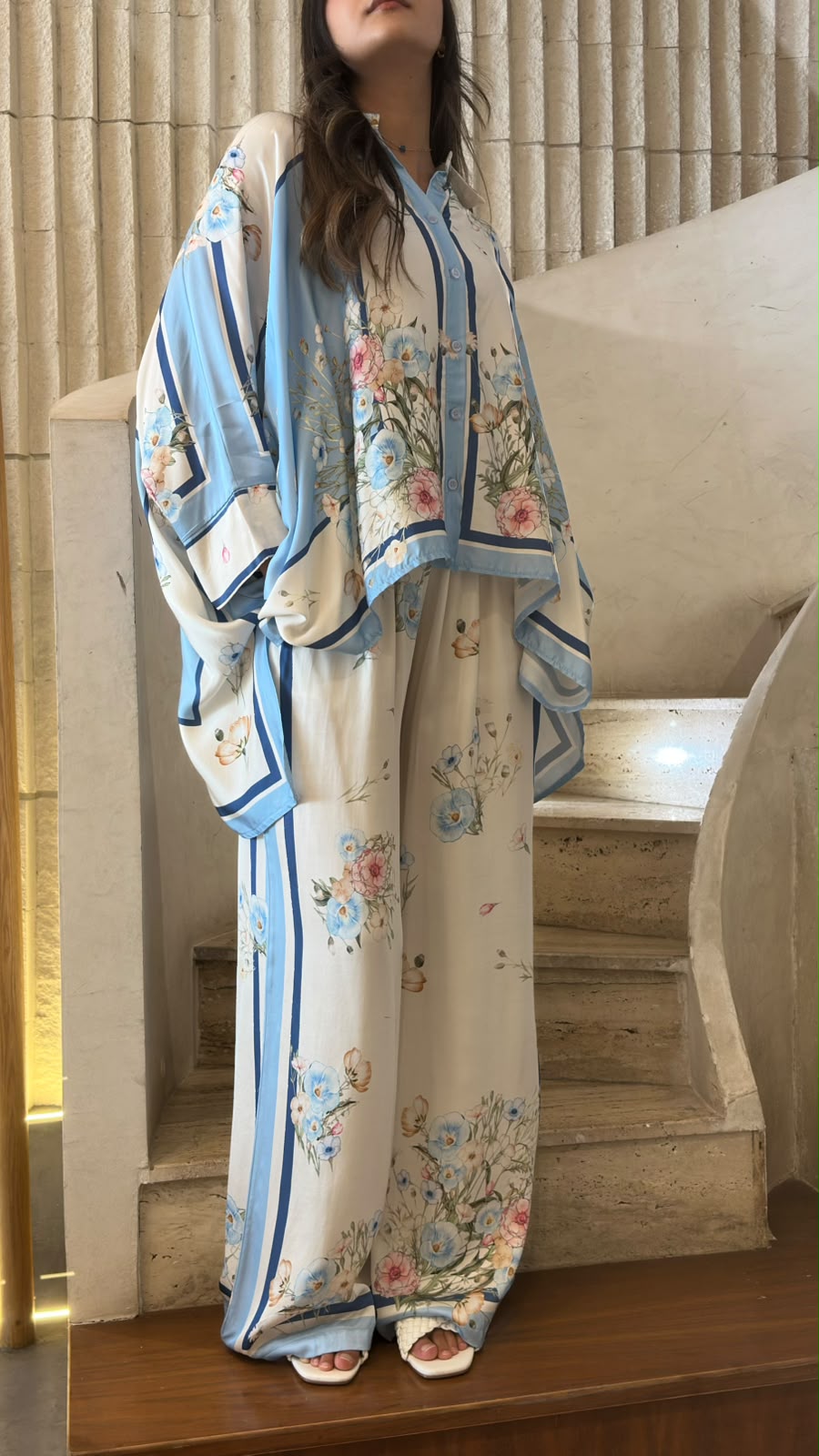 KD8871/9099VS-6 Satin Cape Shirt and Pants