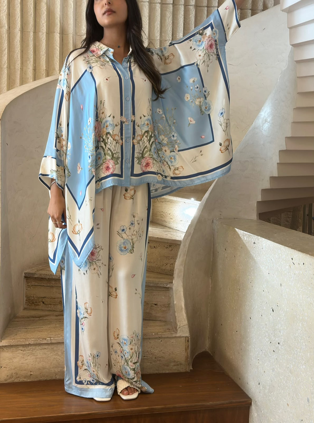 Satin Cape Shirt and Pants KD8871/99VS-6