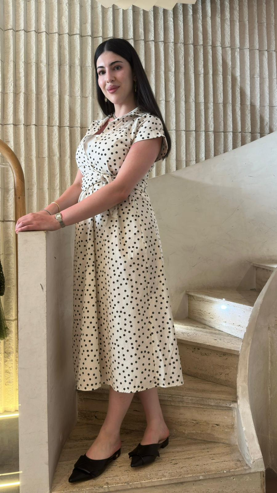 Polka Dot Long Dress TDM23824-4
