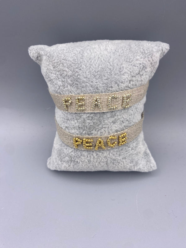 Peace 3.0 B سوار من خيوط القطن باللون البيج