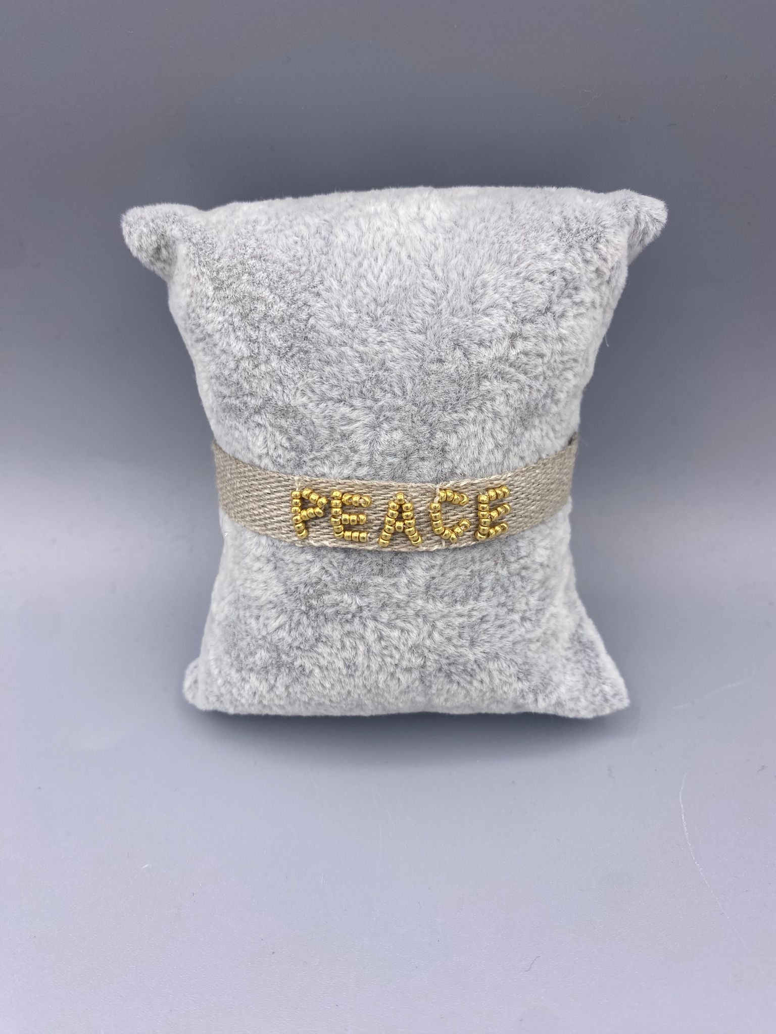 Peace 3.0 B Cotton Yarn Beige Bracelet - Brown Loft