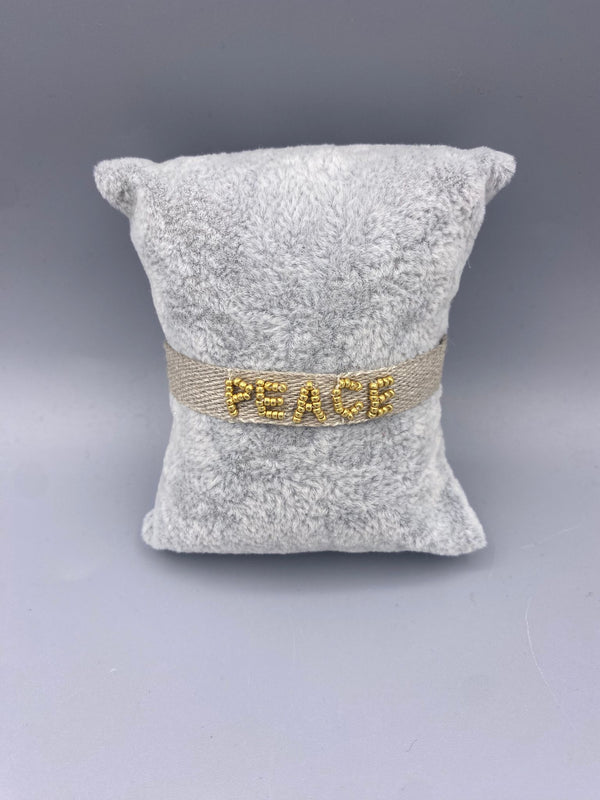 Peace 3.0 B سوار من خيوط القطن باللون البيج