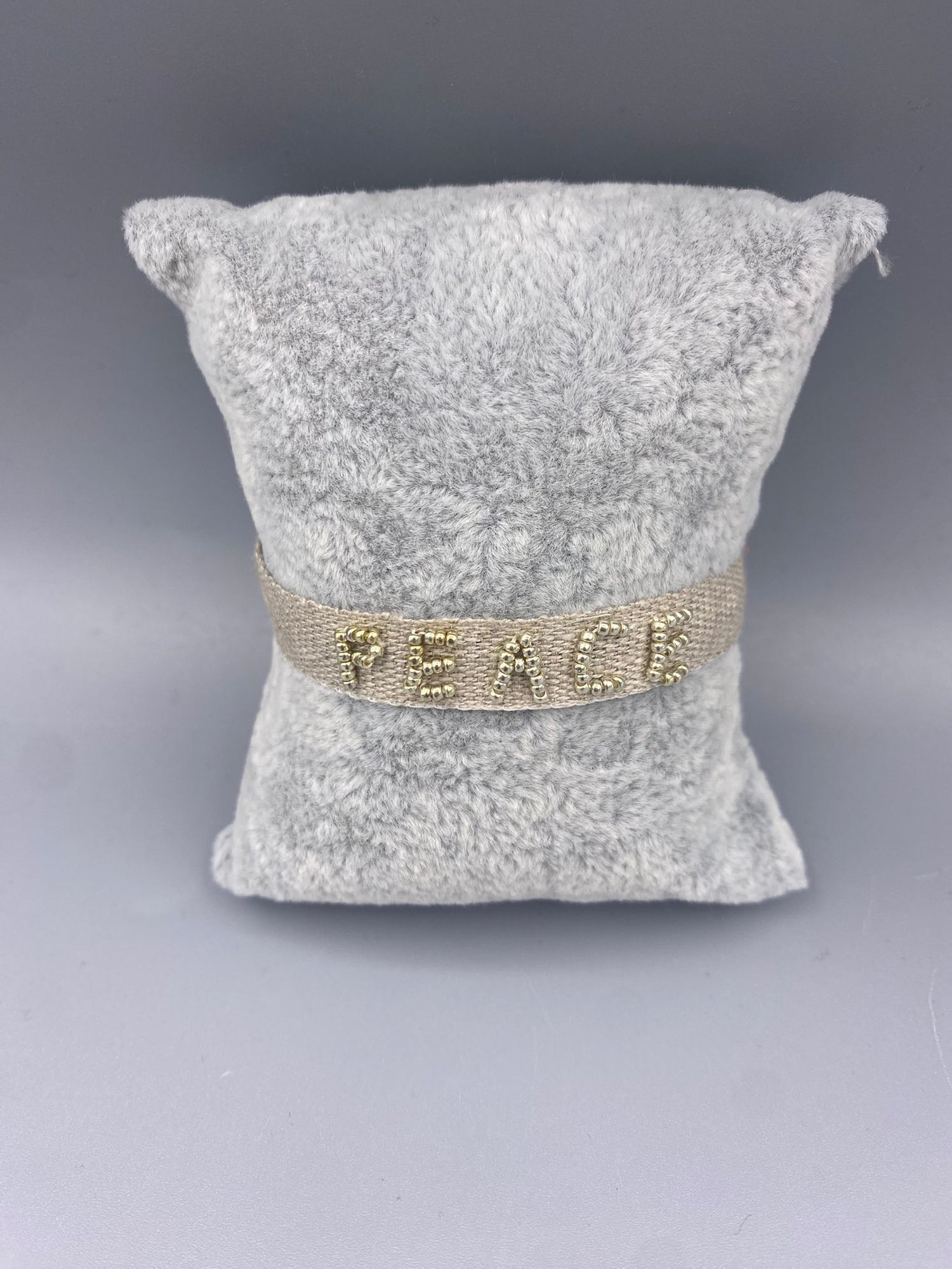 Peace 3.0 B Cotton Yarn Beige Bracelet - Brown Loft