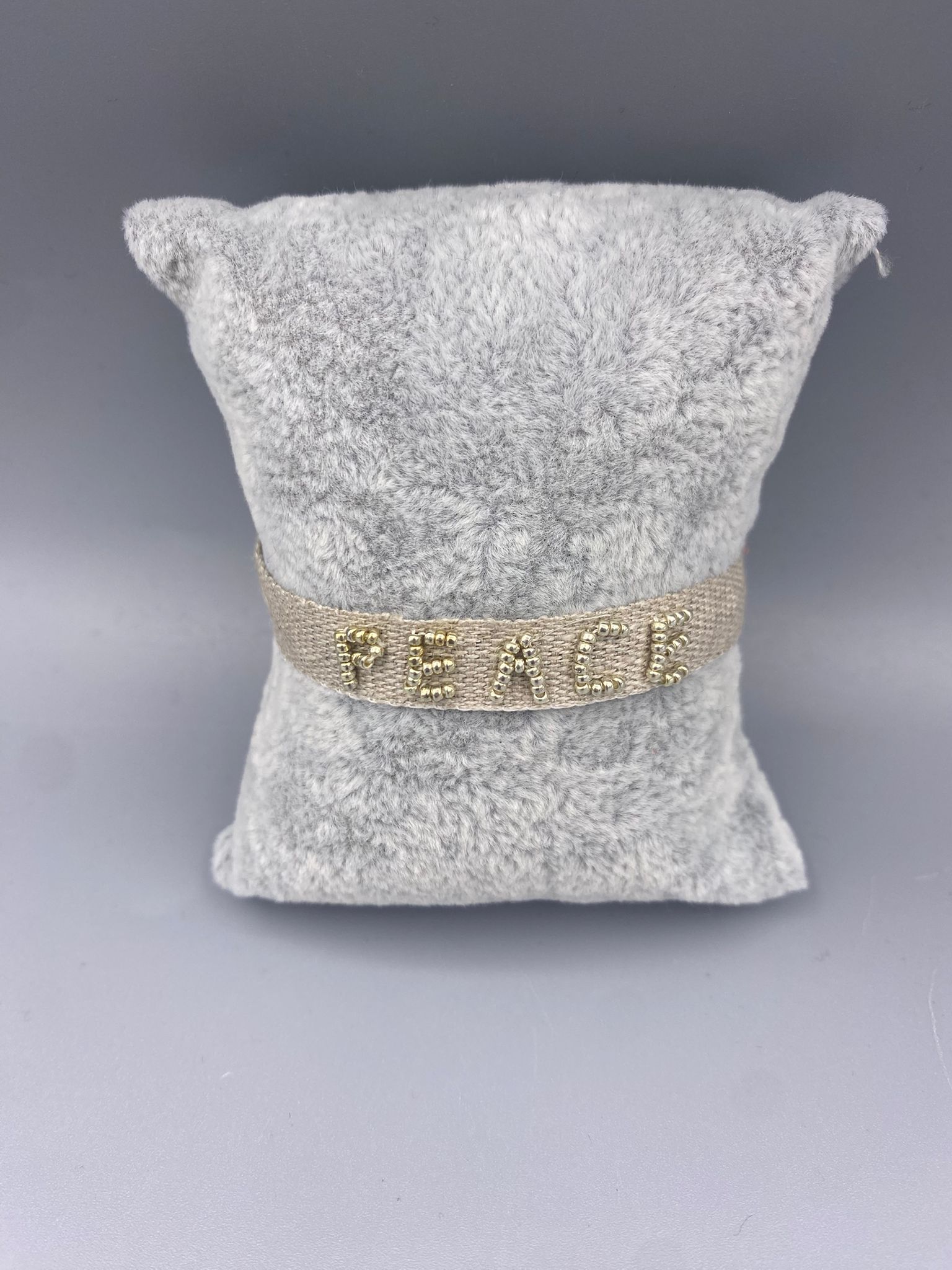 Peace 3.0 B Cotton Yarn Beige Bracelet - Brown Loft