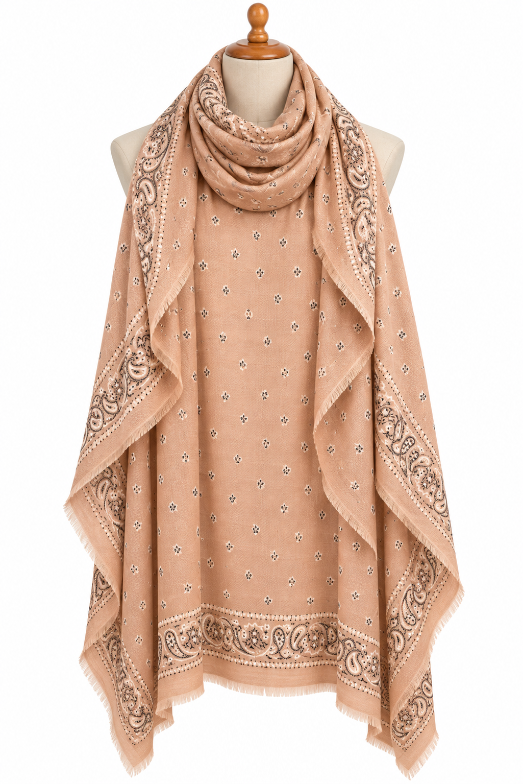 C211065 Square Bandana Dot Scarf