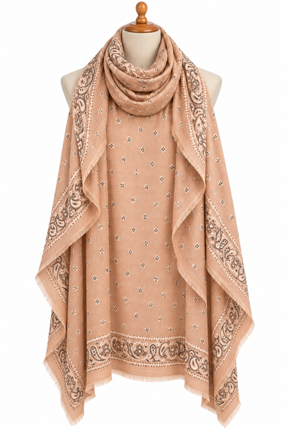 C211065 Square Bandana Dot Scarf