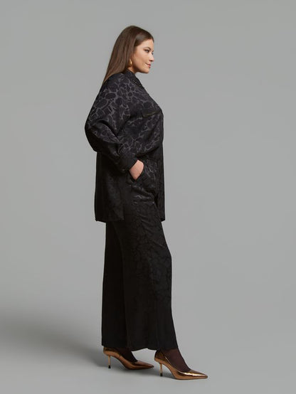 Lace Detail Shirt &amp; Wide-Leg Pants Set 8601.3060/2080