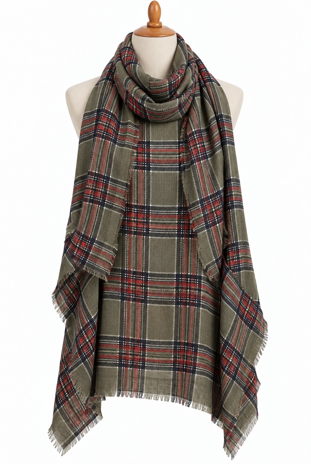 C23518 Square Tartan Scarf