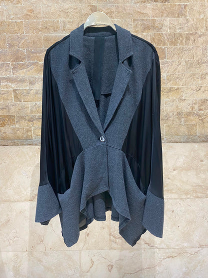 S329/04 Deconstructed Oversized Jacket جاكيت واسع بتصميم غير تقليدي