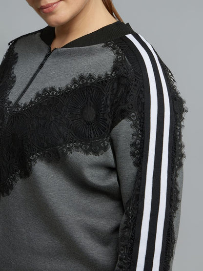 Lace Detail Zip-Up Tracksuit Set 8601.4019/2061