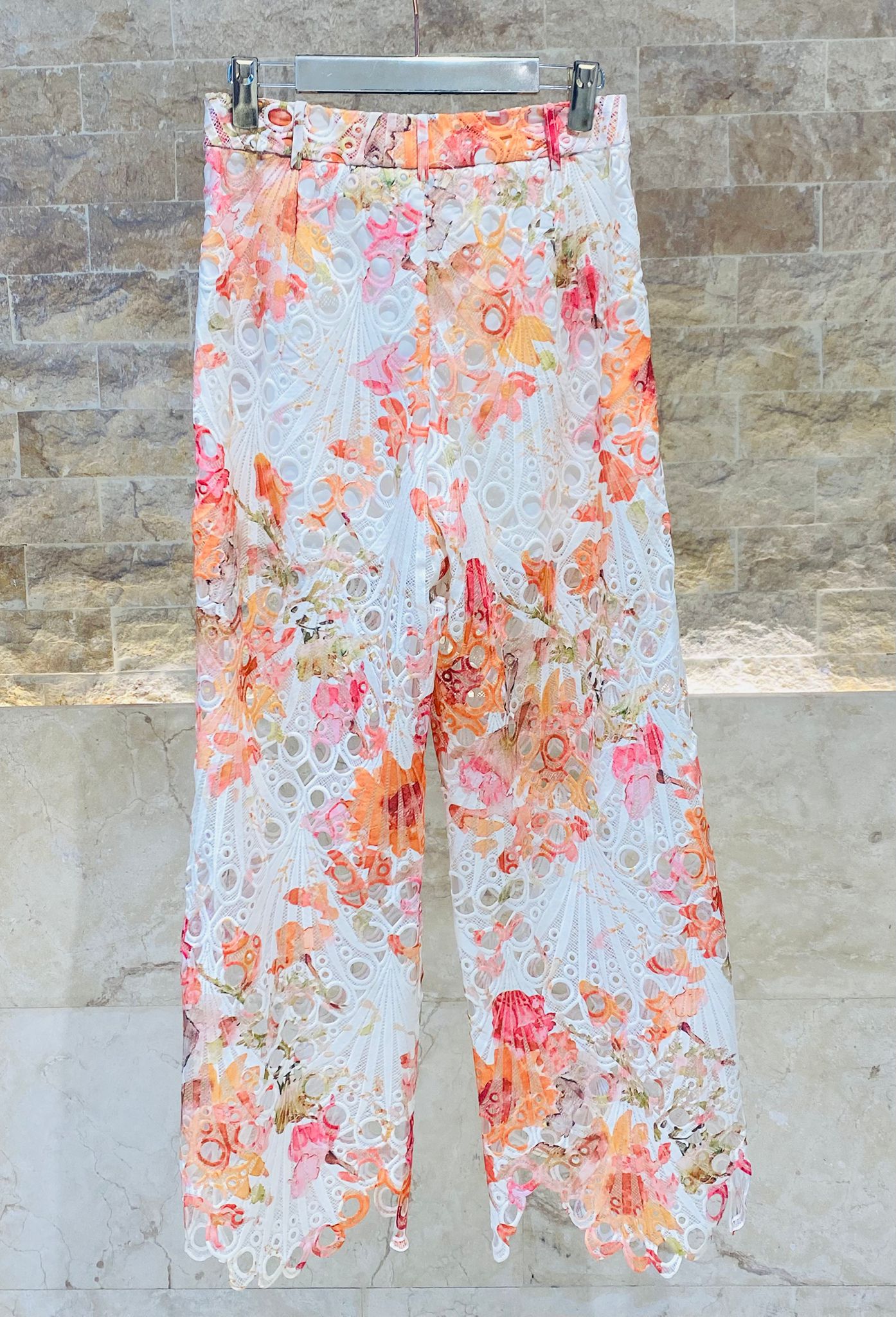 Audrey/Selma Embroidery Lace Shirt and Pants قميص وسروال من الدانتيل المطرز - Brown Loft
