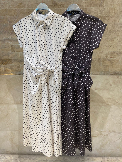 Polka Dot Long Dress TDM23824-4