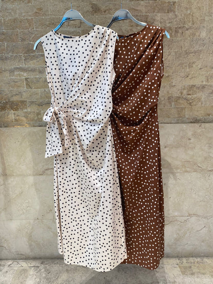 Polka Dot Sleeveless Dress TDM27125PC