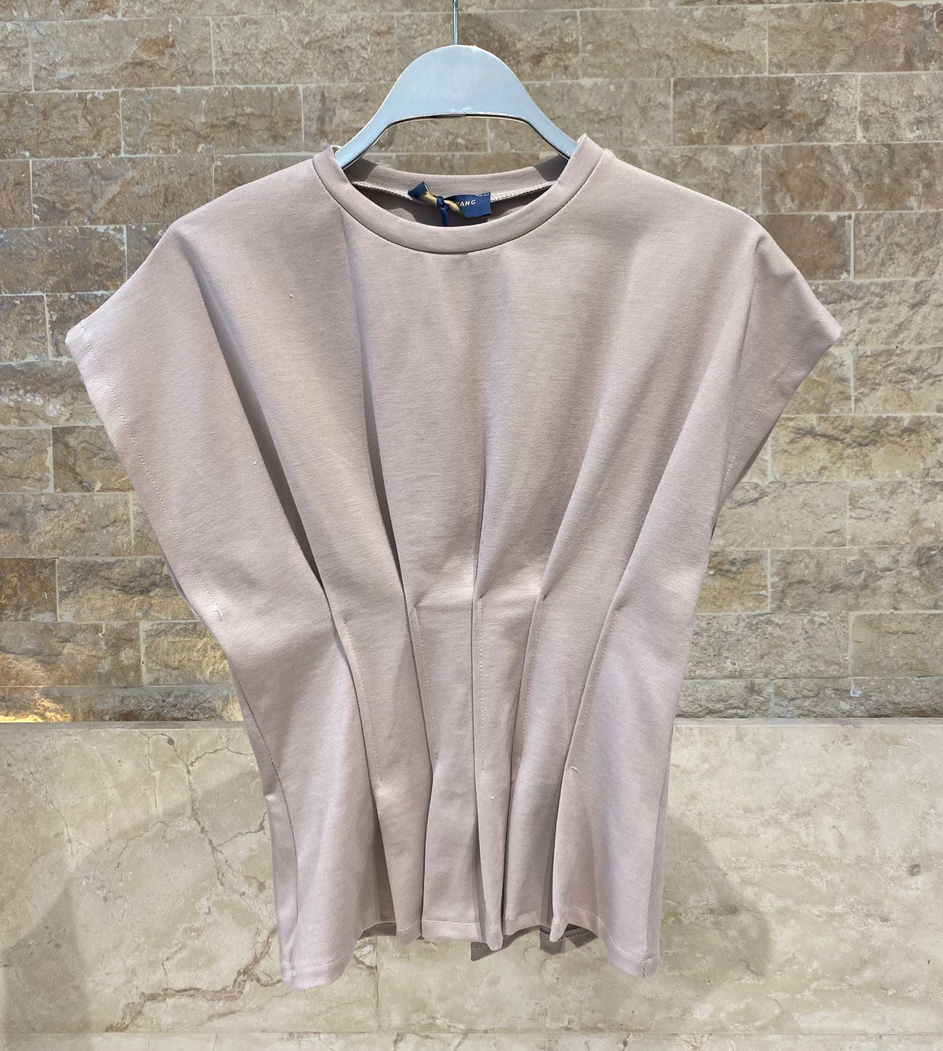 Structured Peplum Top – TDM71725 - Brown Loft