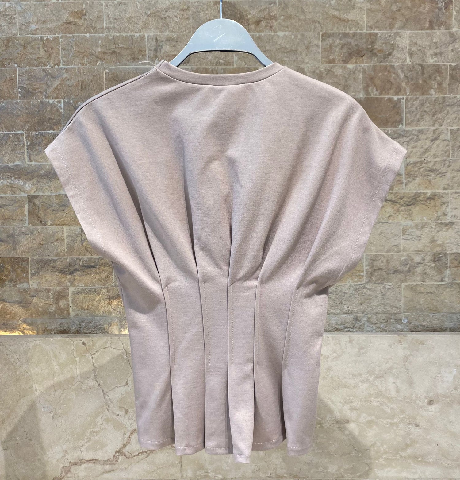 Structured Peplum Top – TDM71725 - Brown Loft