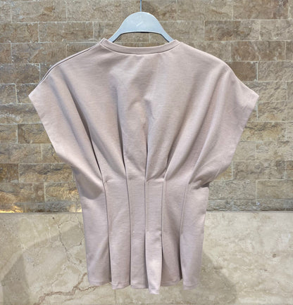 Structured Peplum Top – TDM71725 - Brown Loft