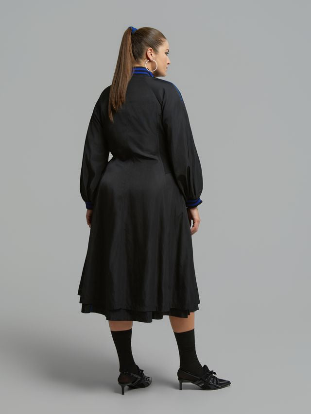 Zip-Front Flared Midi Coat 8601.7023
