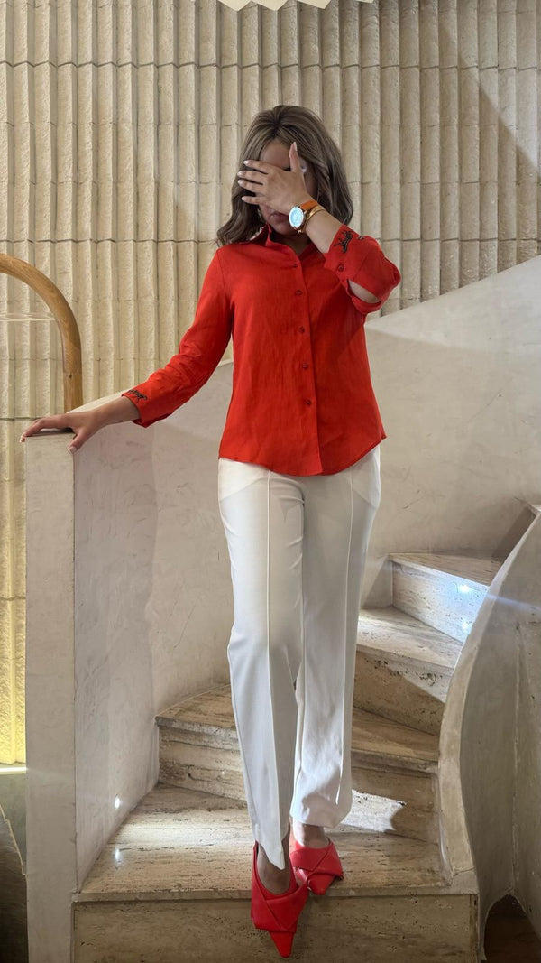 Elastic Waistband Stretch Knit Pants - 32545