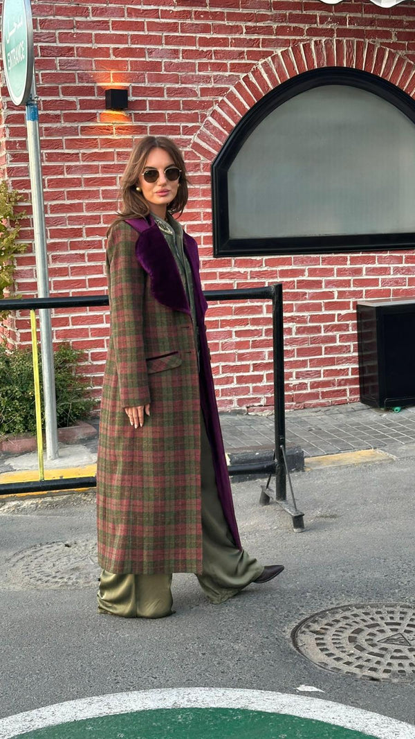 Harchesa معطف منقوش بياقة