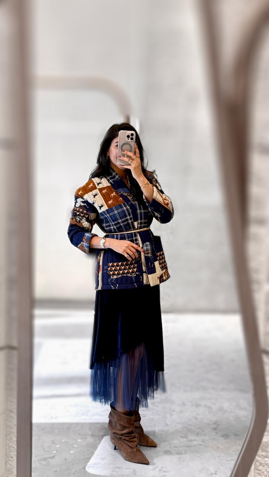 Horse Print Quilted Jacket – KD7280-17