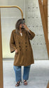 2502002 Faux Suede Coat - Brown Loft