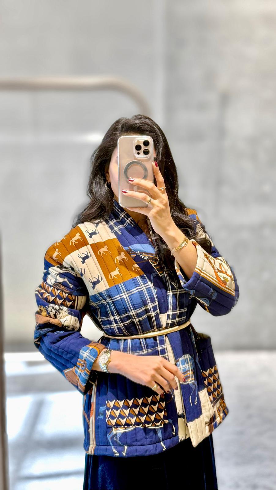 Horse Print Quilted Jacket – KD7280-17